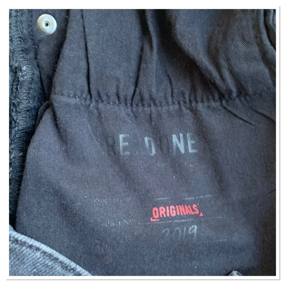 RE/DONE 70’s Stove Pipe Straight Leg Jeans Black Size 28